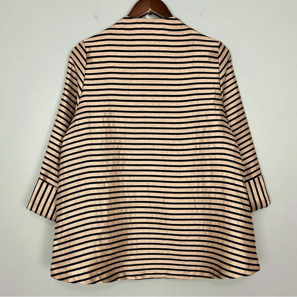 IC by Connie K Metallic Stripe Jacket Women’s Size M Asymmetrical Avant Garde - Picture 5 of 7